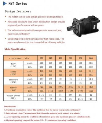 خرید پیستون شعاعی موتور هیدرولیک پرسرعت KMT OMR 380 دور در دقیقه با چرخ دنده Gerolor online manufacture